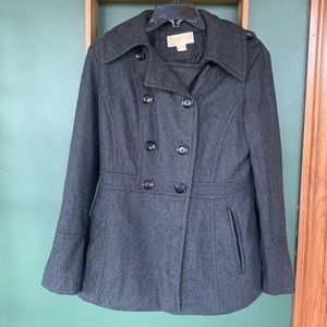 Michael Kors Pea Coat/Dress Coat-Small-Gray.